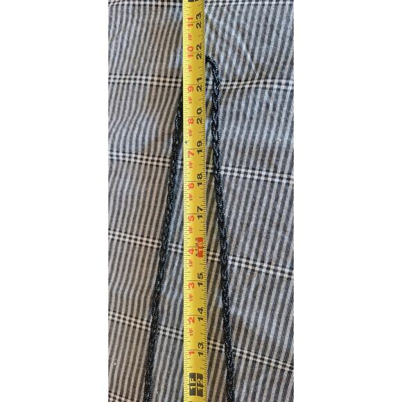 90s crossbody bag- floral bead design handbag w/ strap & fringe beading- nwot - Picture 8 of 8